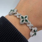 Bransoletka Flower Emerald