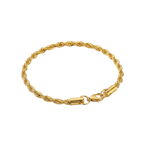 Bransoletka Rope 4mm Złoto