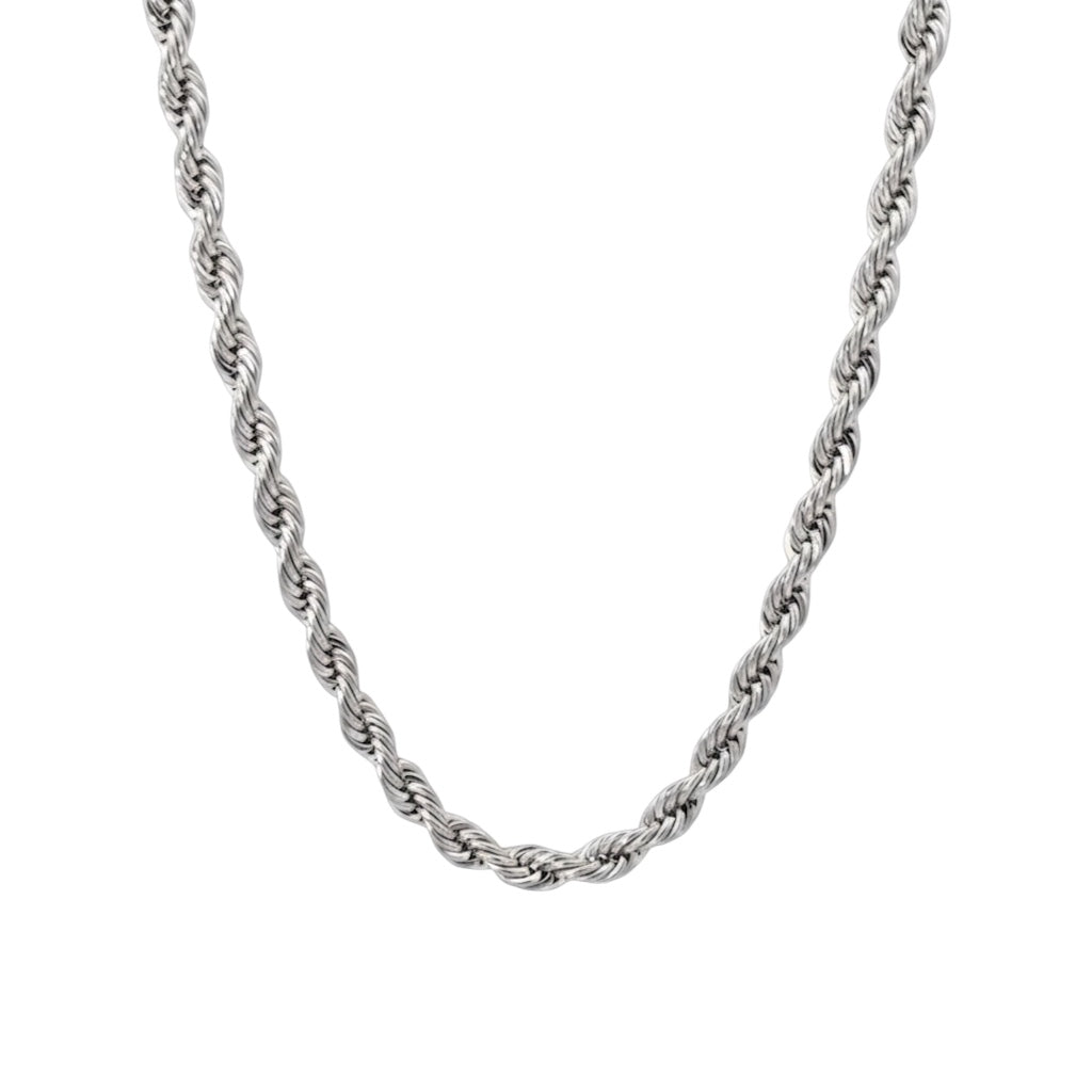 Naszyjnik Rope 5mm Białe Złoto