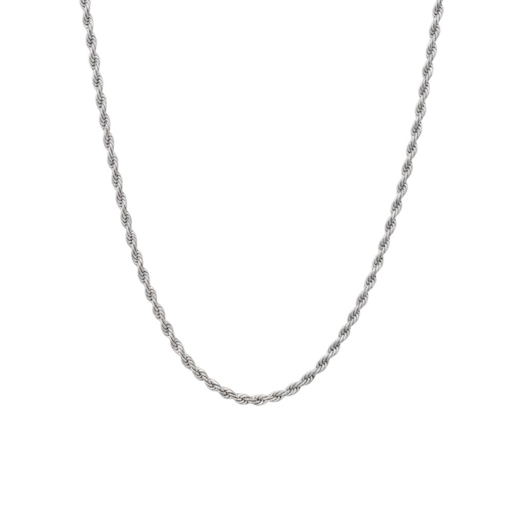 Naszyjnik Rope 3mm Białe Złoto