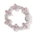 Flower Bracel Silver Rose